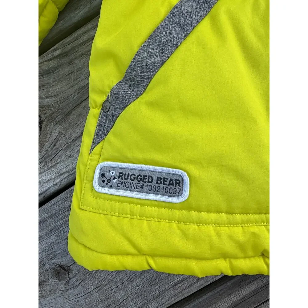 Rugged Bear Boy's Coat and Snowpants Set - Yellow/Gray - Size 4/5